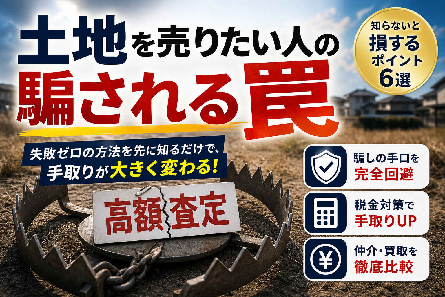 土地を売りたい人が騙される罠！失敗しない手順と買取・税金対策を徹底解説