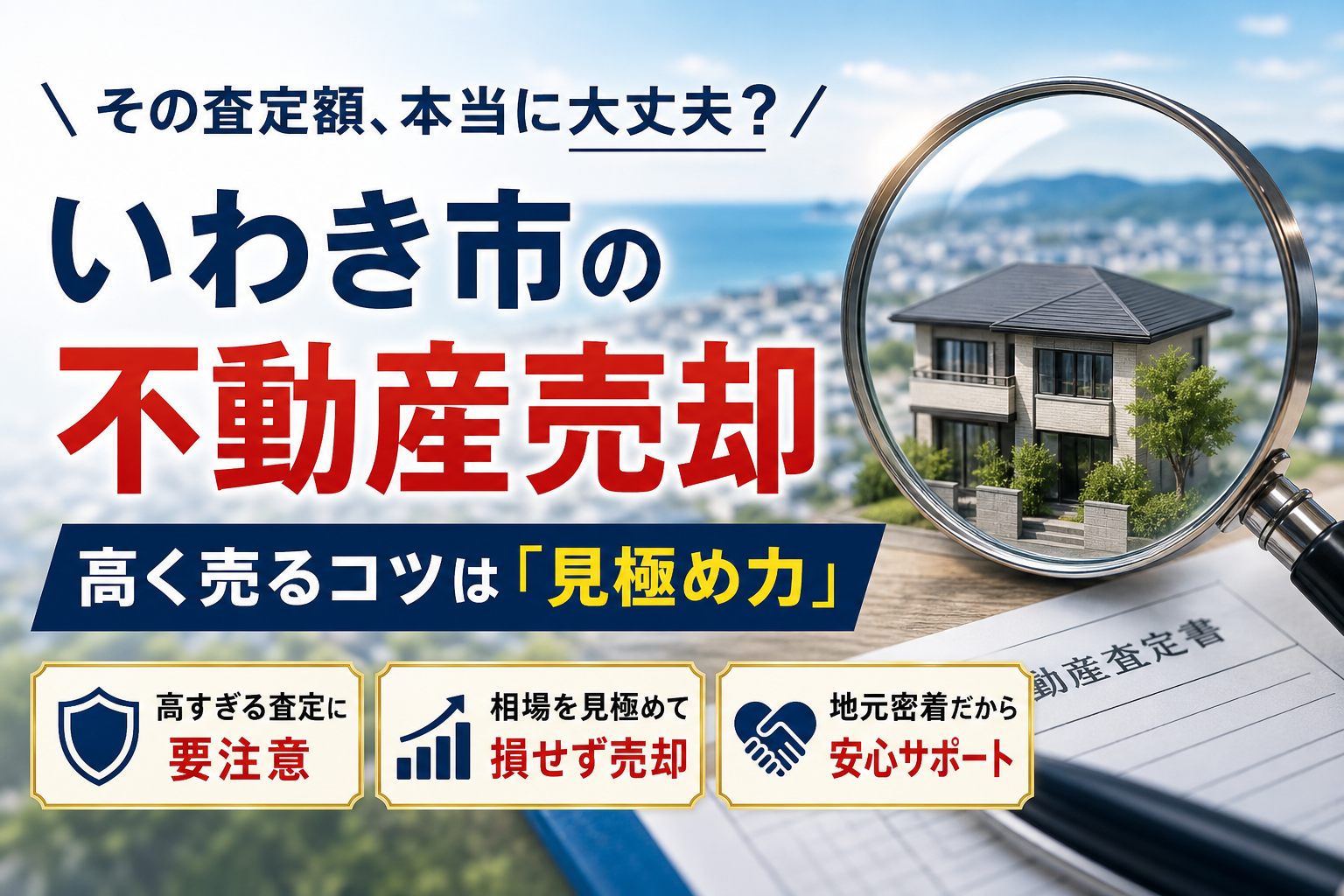 いわき市で不動産売却を検討中のあなたへ送る安心の査定！罠を見破り高く売る方法