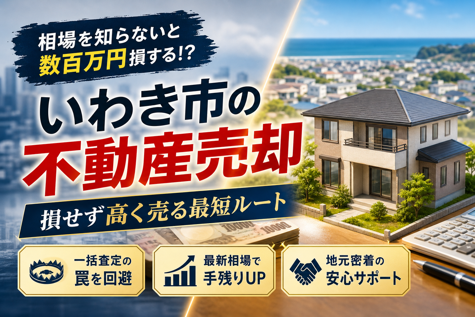 いわき市での不動産売却価格で損しない！一括査定の罠と手残りを増やす2026年最新相場