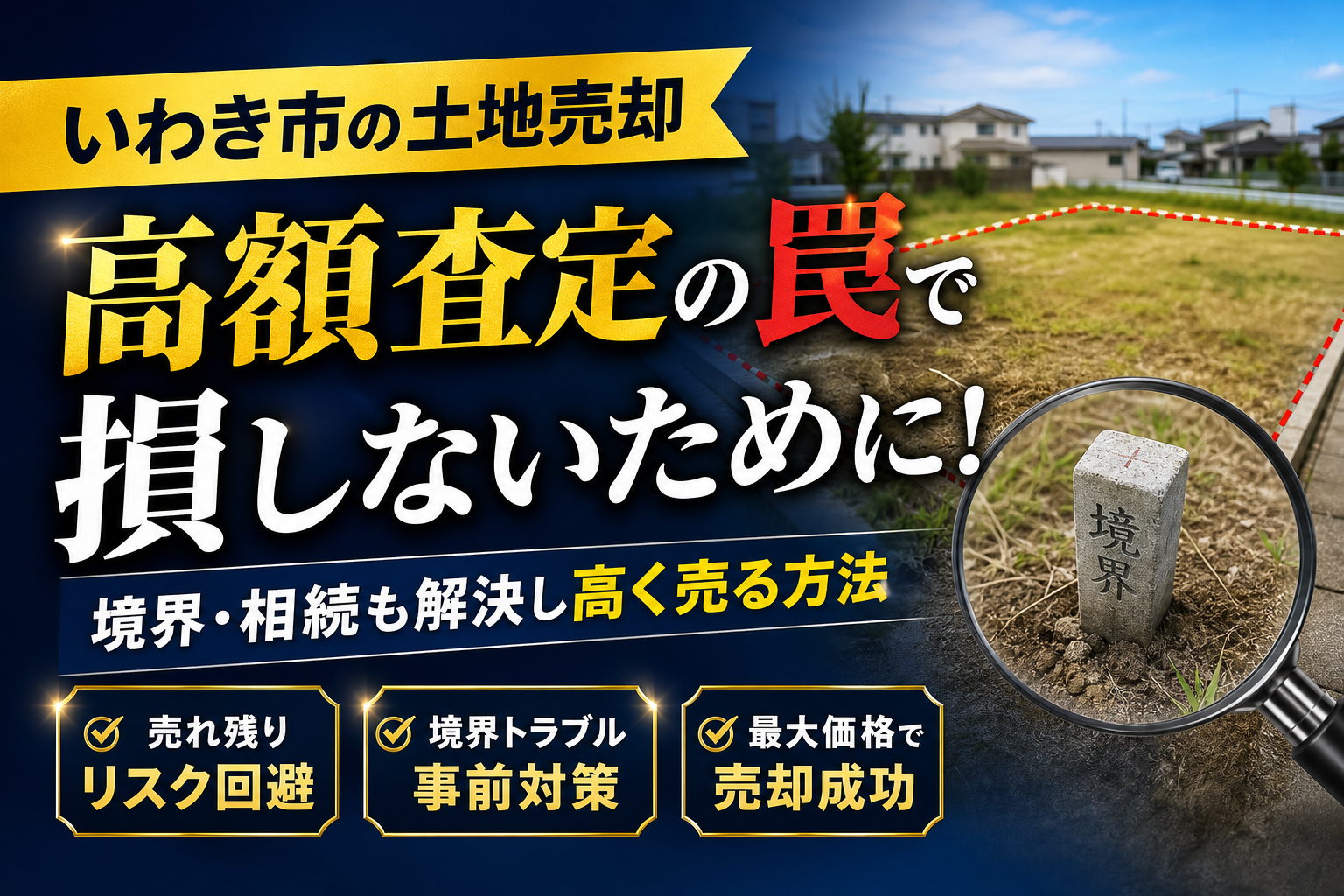 いわき市での土地売却で不動産会社を選ぶなら！失敗しない高額査定の罠と境界対策を徹底解説
