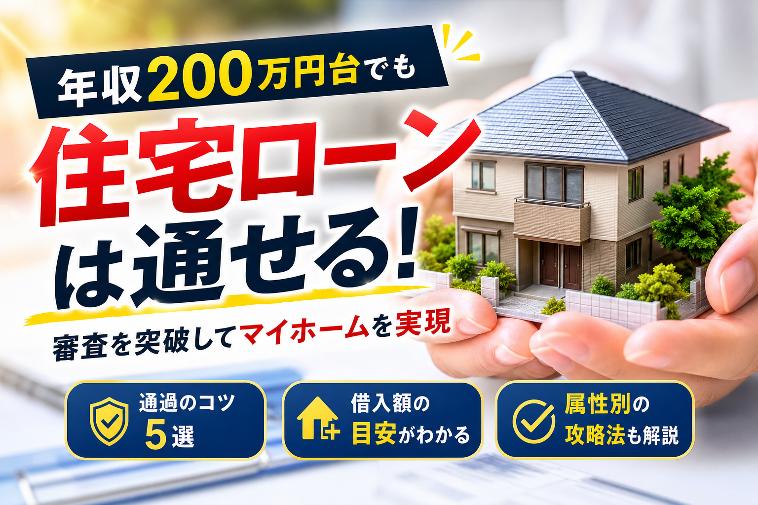 低所得でも住宅ローンを通すコツ！年収200万台でマイホームを買う審査突破法