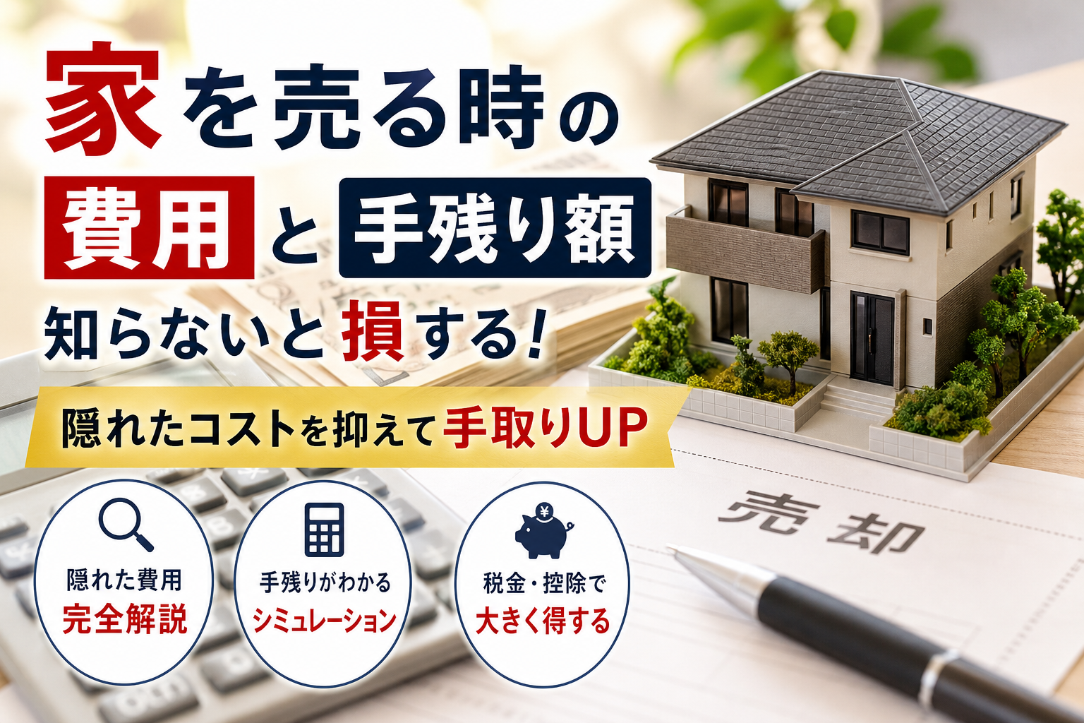家を売る時にかかる費用と手残り額の全貌！隠れたコストを抑えて得する不動産売却術