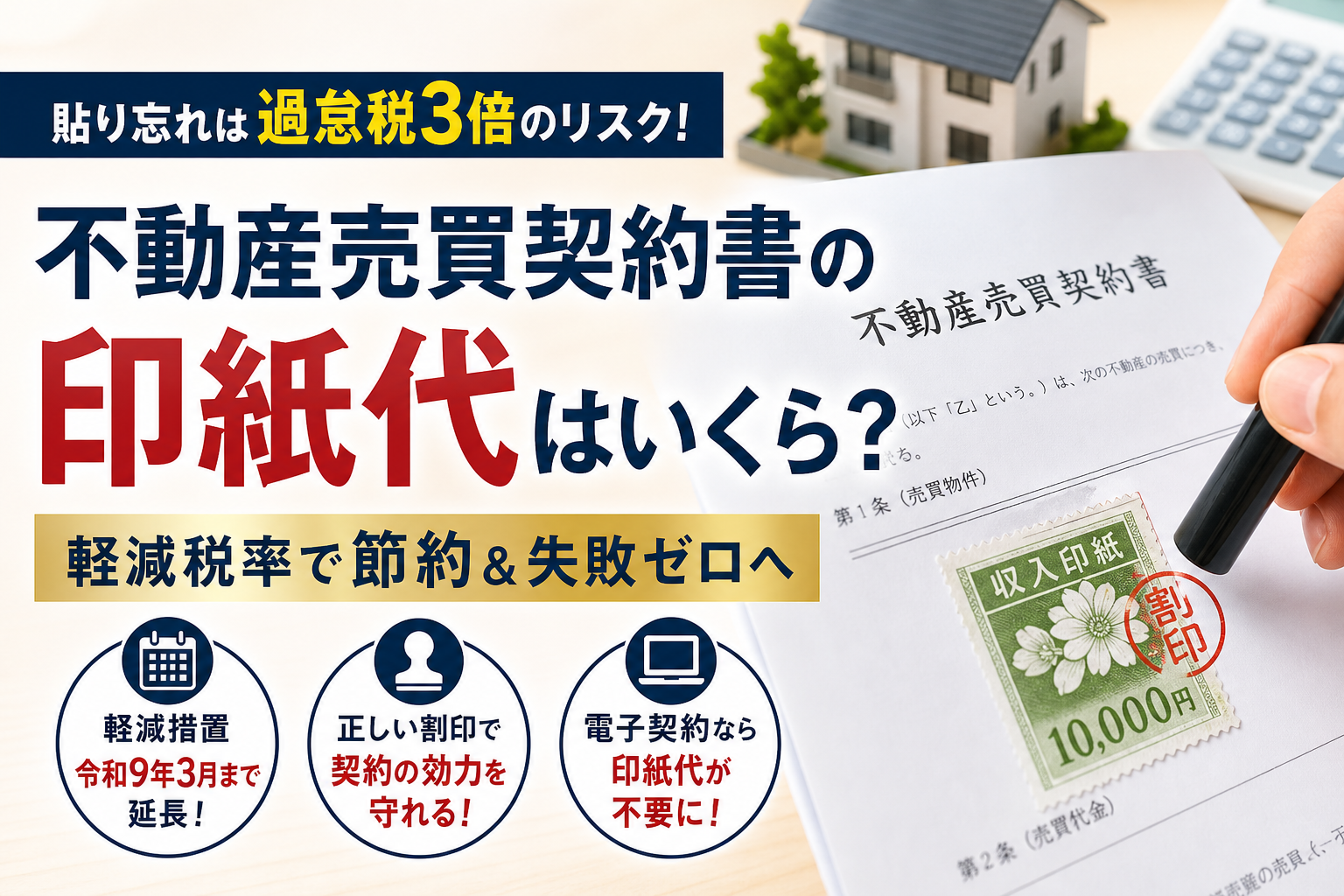 不動産売買契約書の印紙代はいくら？軽減税率一覧と割印の失敗を防ぐプロの完全対策