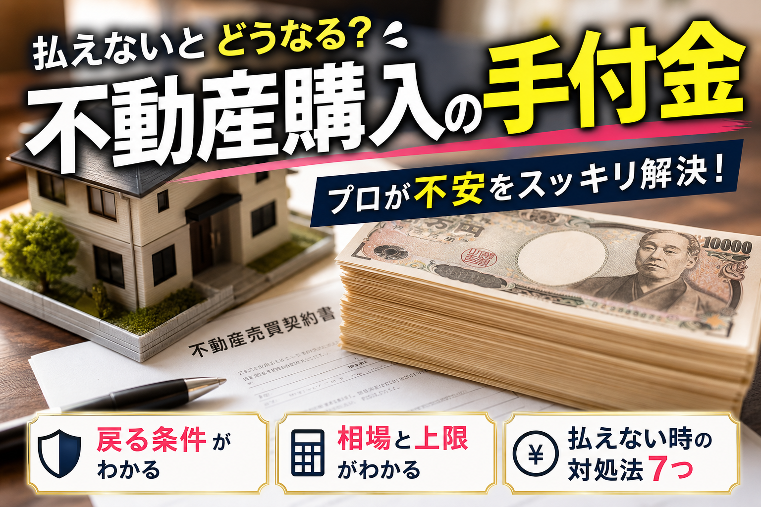 不動産購入の手付金が払えない？相場や戻る条件をプロが優しく解説！
