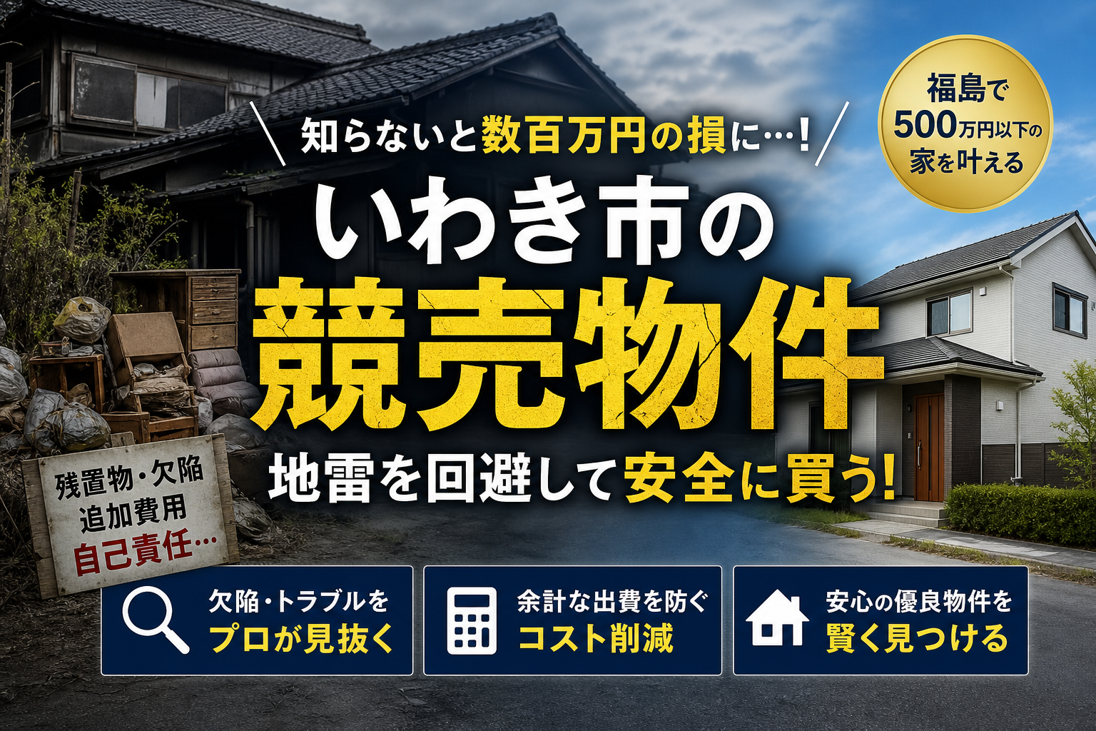 いわき市で競売物件の地雷を回避！福島で格安中古住宅を安全に買う・手放すプロの極意