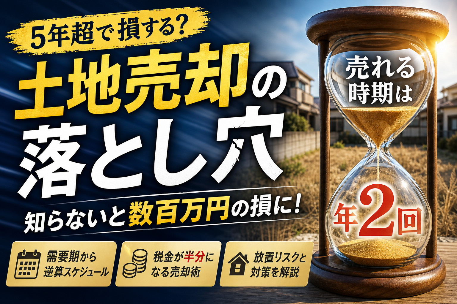 土地が売れる時期のウラ常識！プロが暴く5年超の罠と逆算売却のコツ