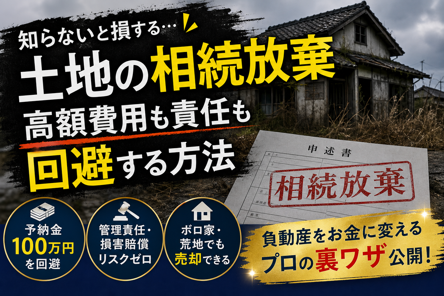 土地が相続放棄されるとどうなる？管理義務と高額な予納金を回避して処分する裏ワザ