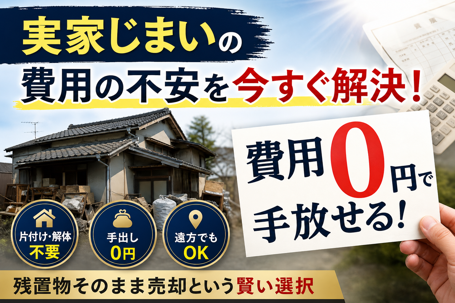 実家じまいの費用を1円も出さない！片付けと解体の罠を回避して賢く売却する全手順
