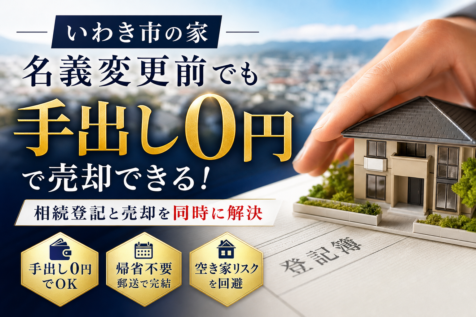いわき市で名義変更前の家を売却！手出しゼロで相続登記から売る同時進行スキーム