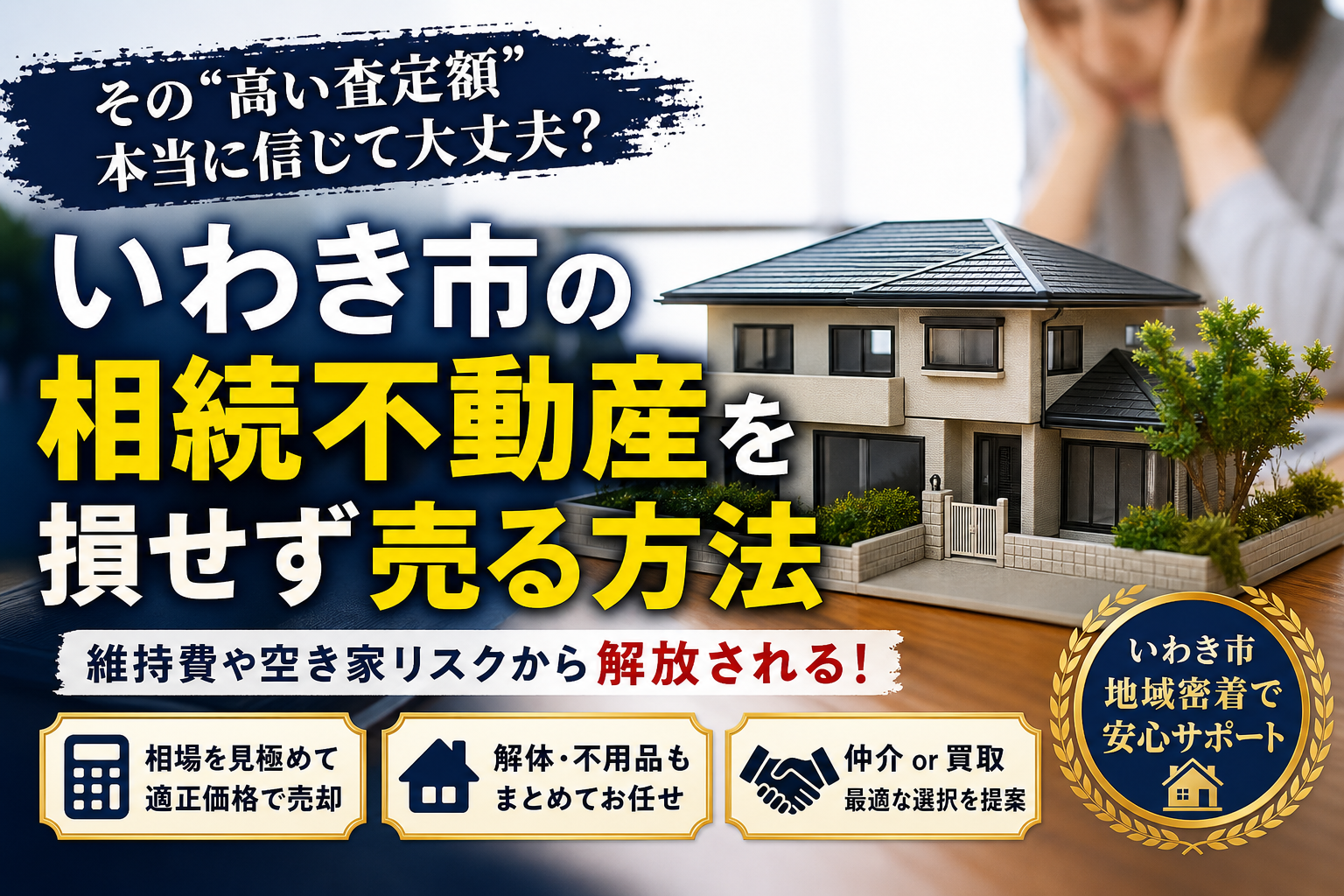 いわき市での相続不動産の売却なら！高い査定の罠を見抜き賢く手放す不動産会社の選び方