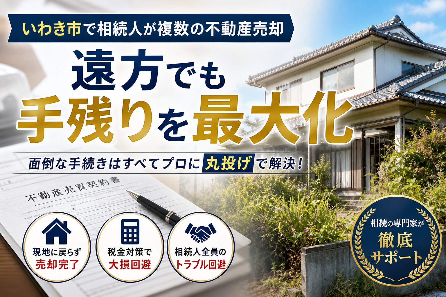 いわき市で相続人が複数の不動産売却も丸投げで解決！遠方からでも手残り残す実務プロセス