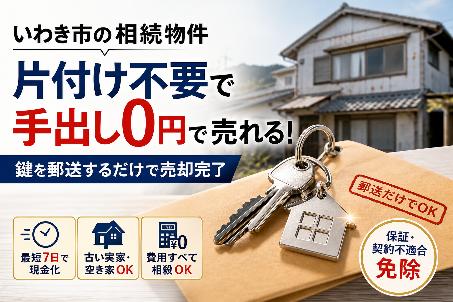 いわき市での不動産買取で相続物件を片付け不要・手出しゼロで売却する会社選び
