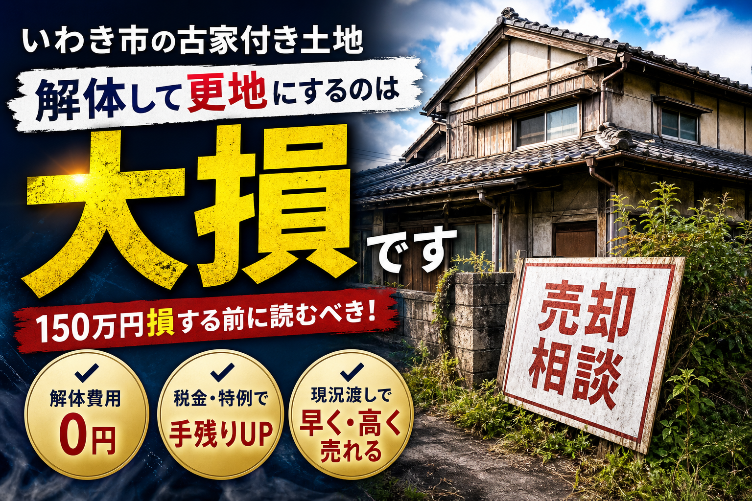 いわき市で古家付き土地を売却するなら解体するな！更地渡しで大損を避ける不動産売却術