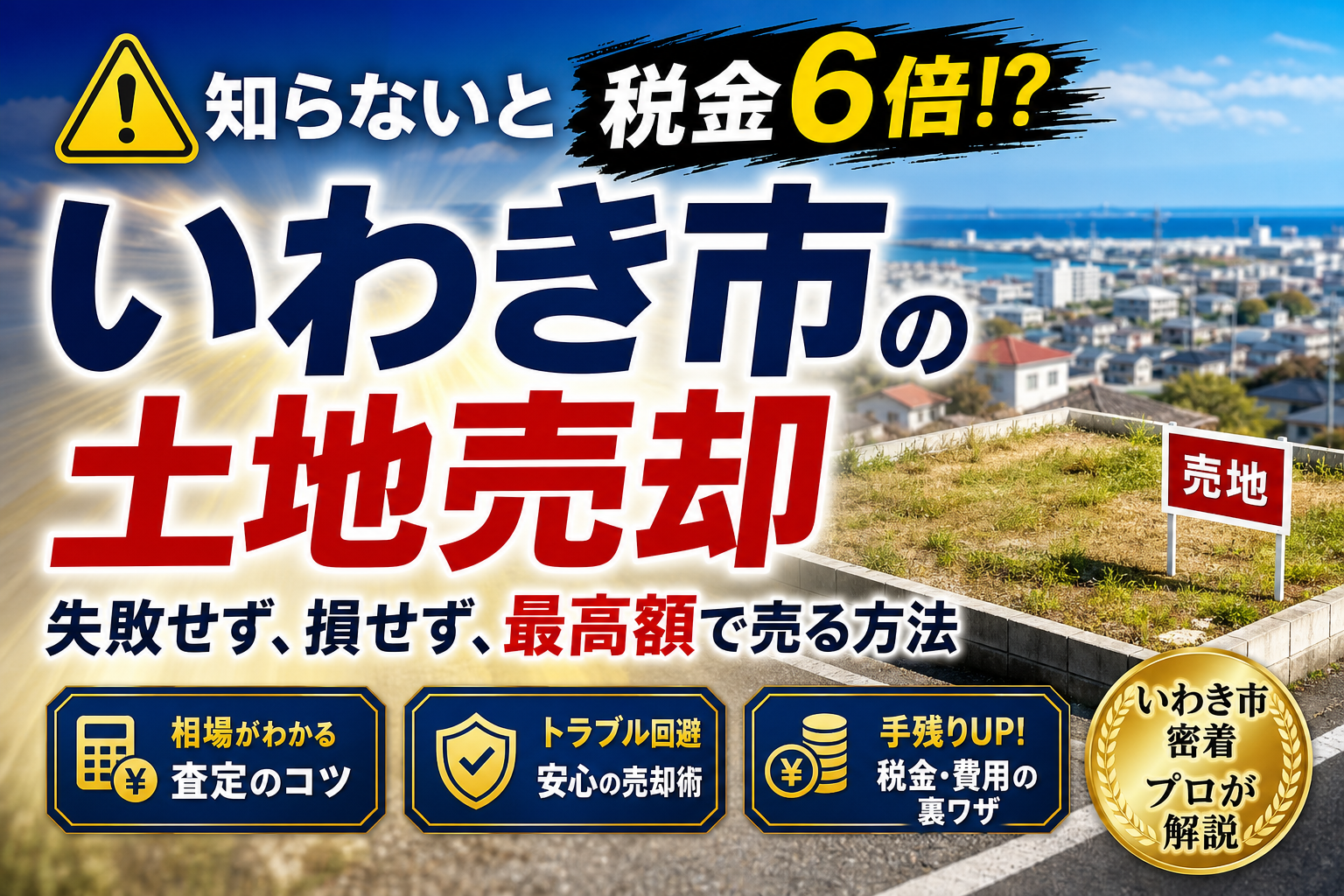 いわき市での土地売却や査定で失敗しない！税金６倍の罠や相場の実態をプロが徹底解説！