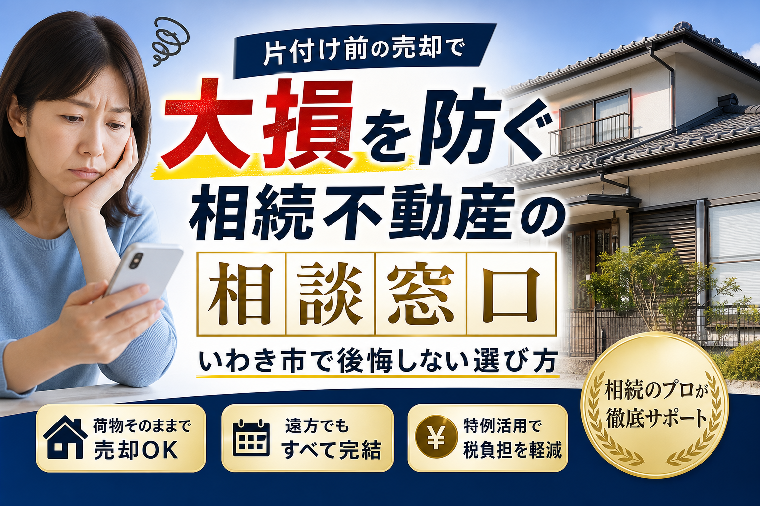 いわき市で相続した不動産の相談窓口をお探しの方へ！片付け前の売却で大損を防ぐプロの選び方