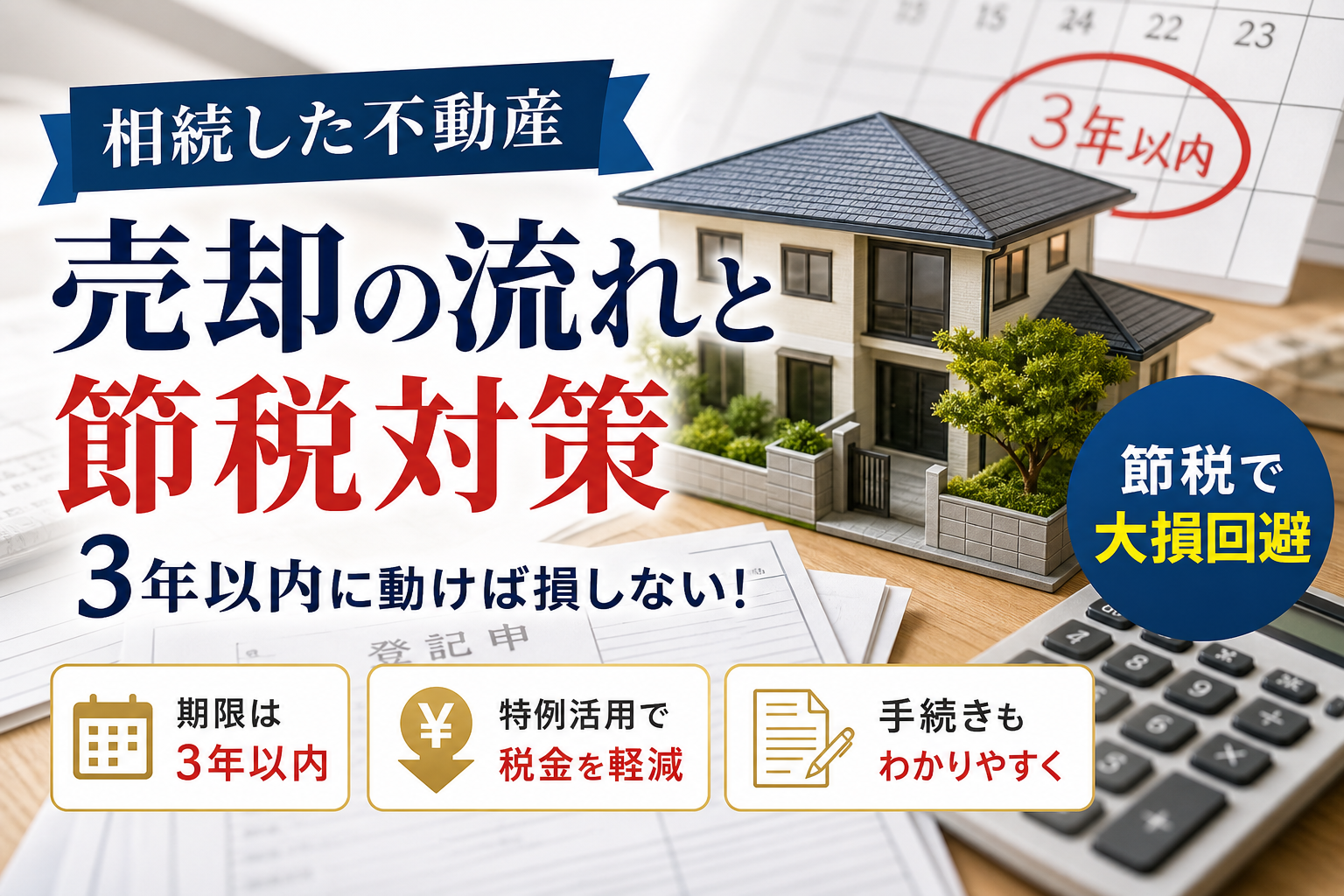 相続での不動産売却の流れと手続き！3年以内の期限と節税対策で大損を防ぐ方法