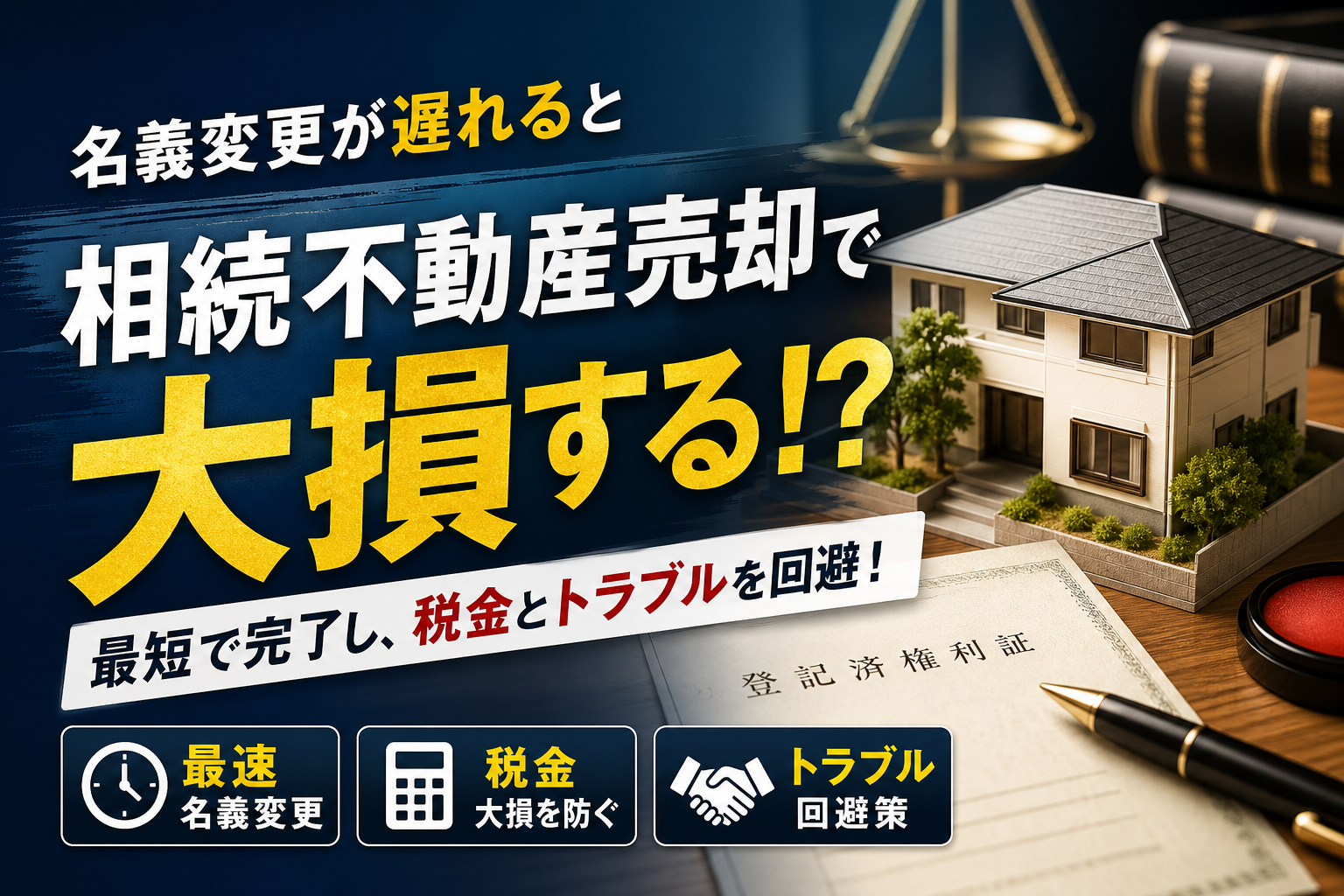 相続での不動産売却に伴う名義変更で大損！最速で完結させ税金とトラブルを防ぐ裏ワザ
