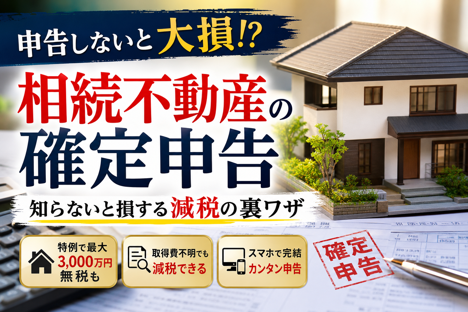 相続した不動産を売却した後の確定申告をしないと大損！取得費不明でも減税する特例の裏ワザ