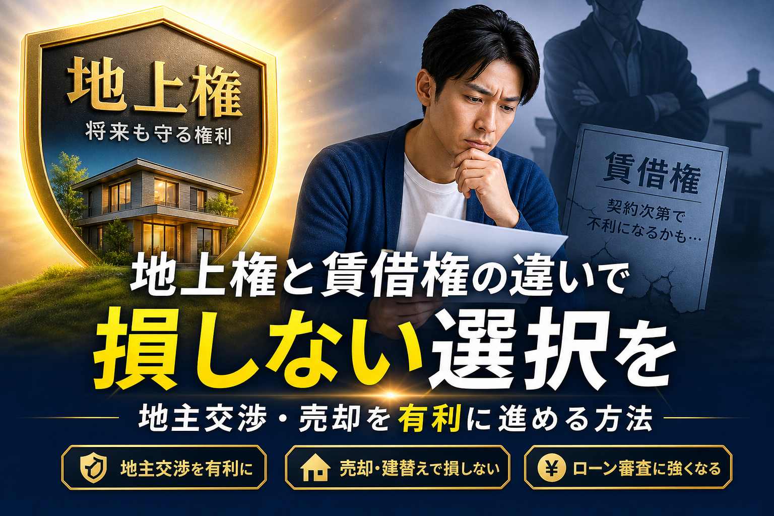 地上権と賃借権の違いで損しない！地主交渉と売却を有利に進める不動産防衛策