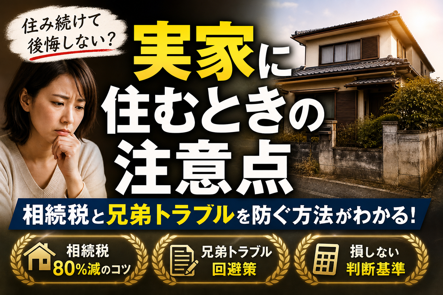 実家に親が亡くなった後住む場合の注意点は？相続税と兄弟トラブルを防ぐ不動産の知恵