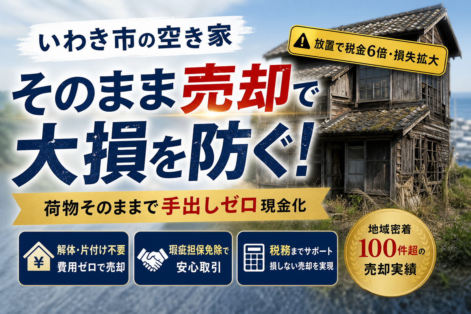 いわき市空き家対策の罠を回避！補助金に頼らずそのまま売却・買取で大損を防ぐ方法
