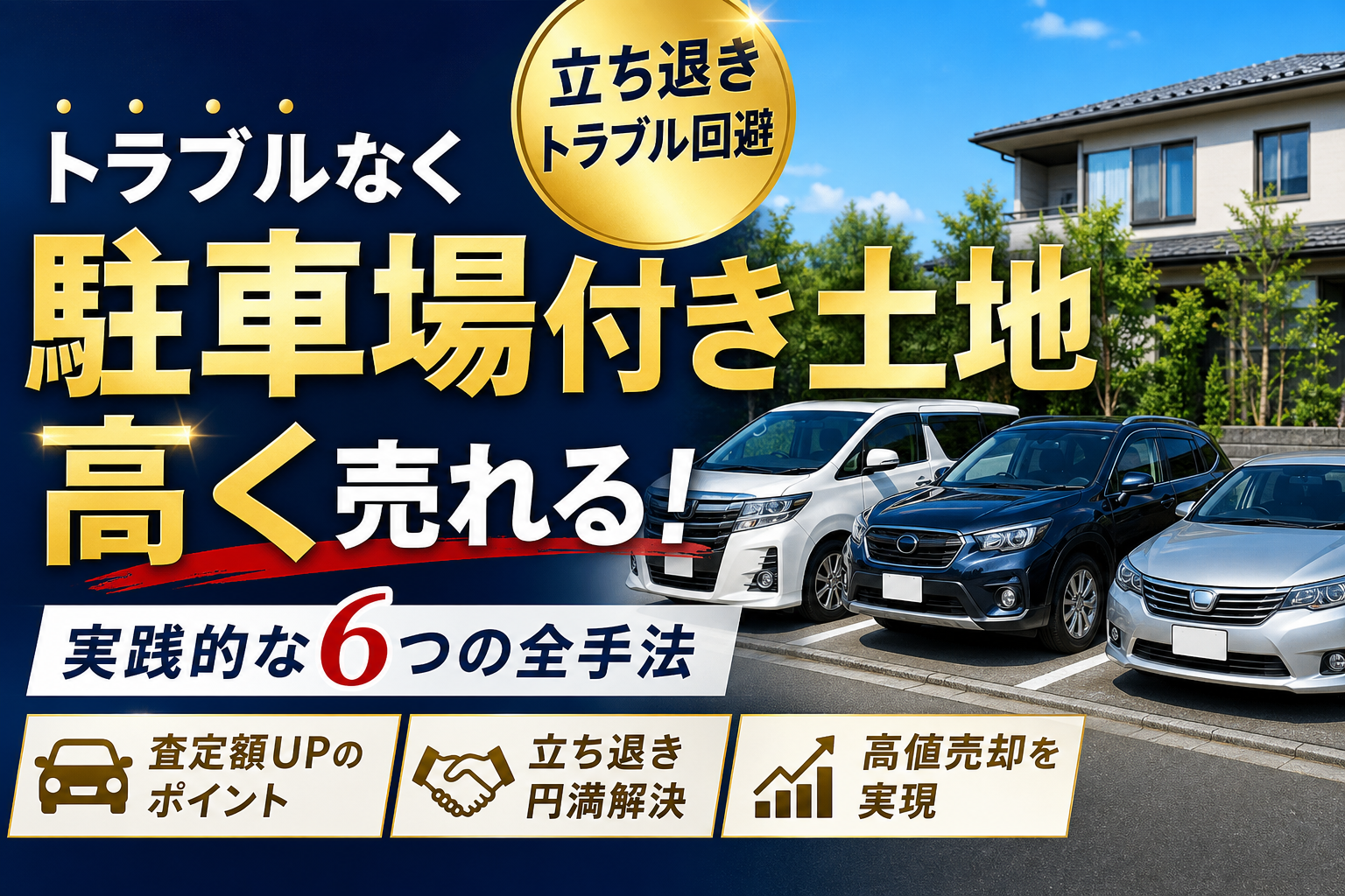 複数台の駐車場がある土地の不動産売却で立ち退きトラブルを避け高値で売る全手法