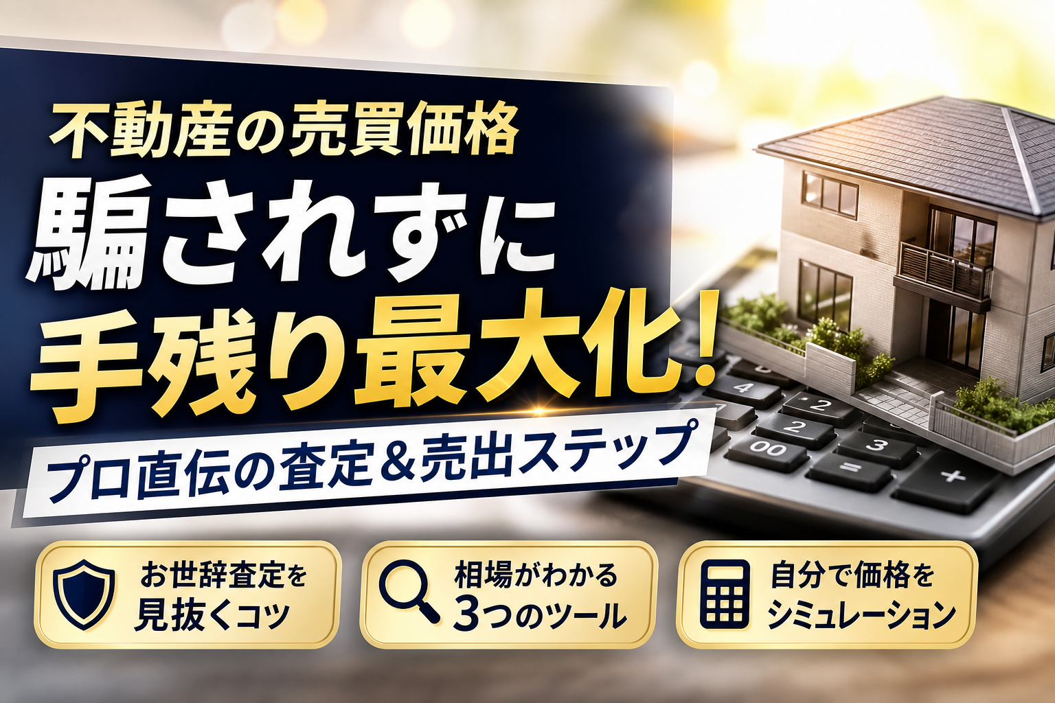 不動産の売買価格の決め方で騙されない！手残りを最大化するプロ直伝の査定＆売出ステップ