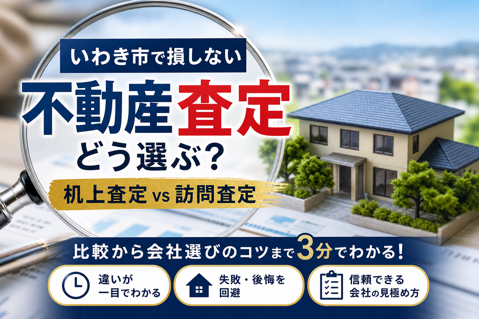 机上査定と訪問査定の違いとは？いわき市で失敗しない不動産会社の選び方をプロが徹底伝授！損しないコツまで丸わかり