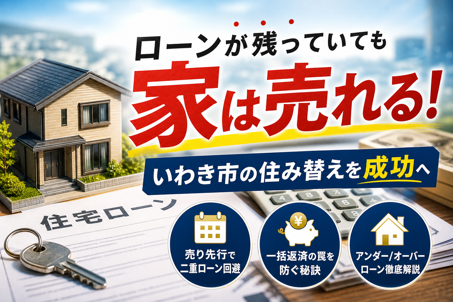 住宅ローンが残っている家は売れる？いわき市での住み替え・買い替え手順と一括返済の罠を防ぐ秘訣