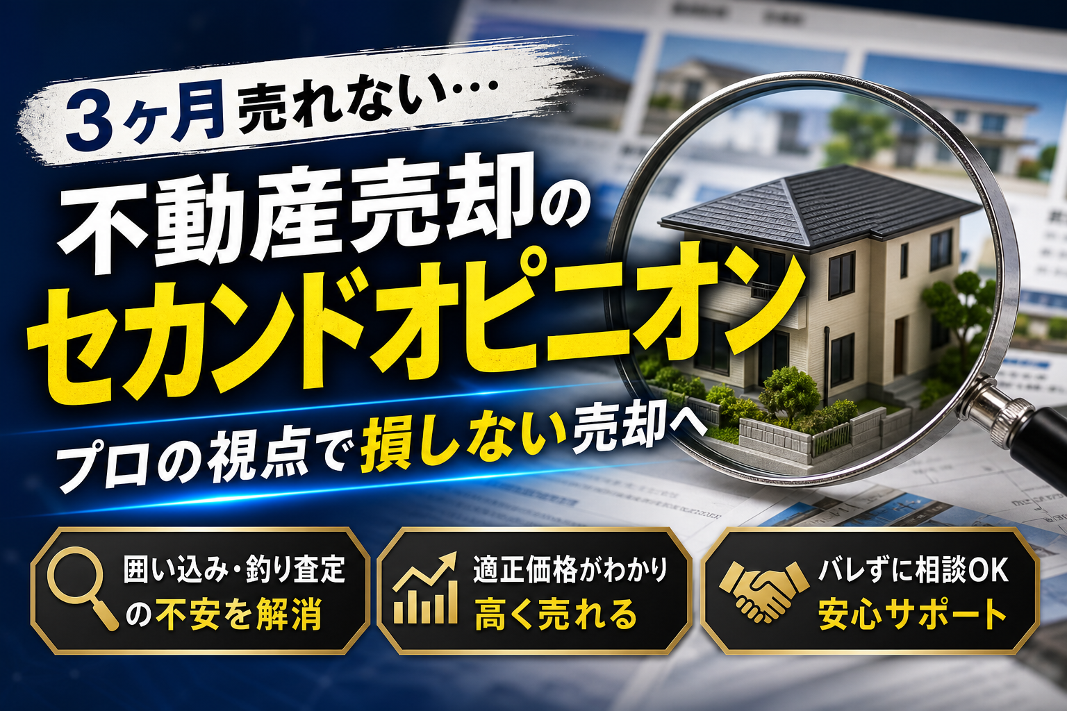 不動産売却でセカンドオピニオンを！3ヶ月売れない悩みをプロが徹底解説
