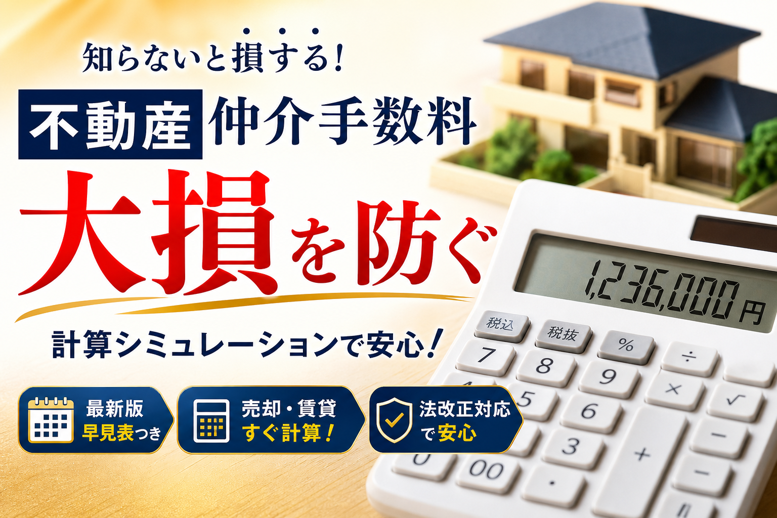 不動産での仲介手数料における早見表の最新版！大損を防ぐ計算シミュレーションと売却法