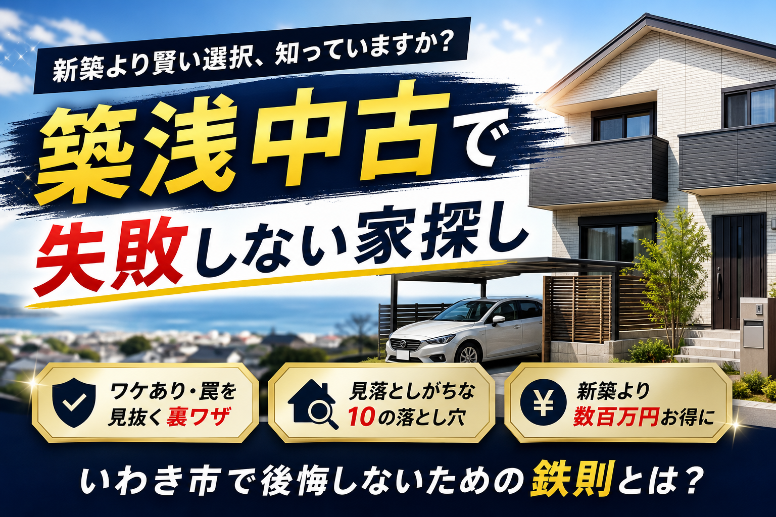 いわき市で中古住宅の築浅を狙う人が新築を買う前に読むべき失敗回避の鉄則
