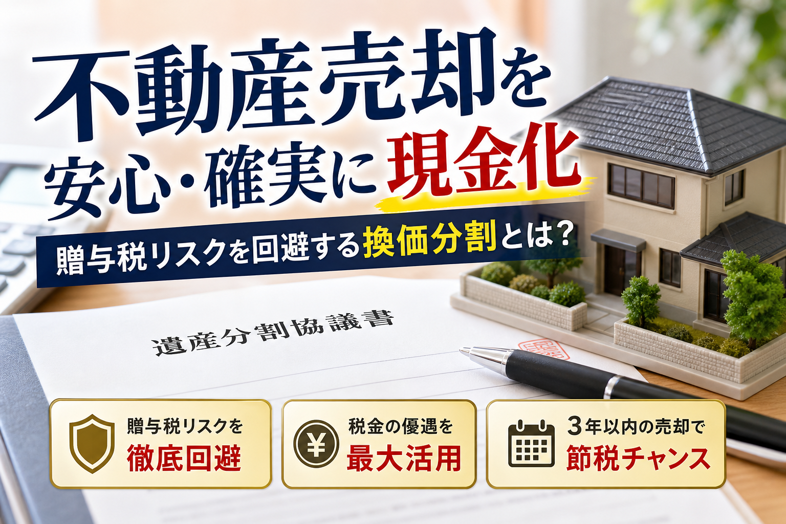 遺産分割協議書で不動産を売却する！贈与税リスクを防いで現金化する換価分割の極意