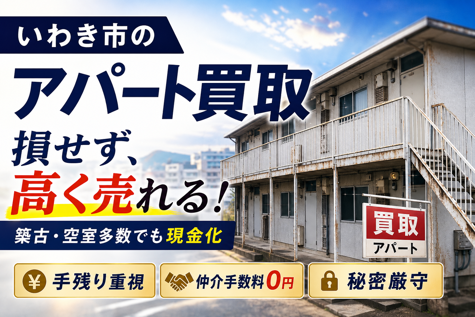 アパートの買取をいわき市で損せず成功！築古や空室でも手残りを最大化する不動産売却術