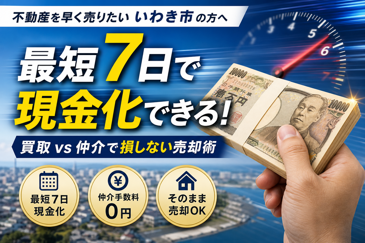 不動産を早く売りたいならいわき市で必見！買取と仲介で最短現金化する売却術