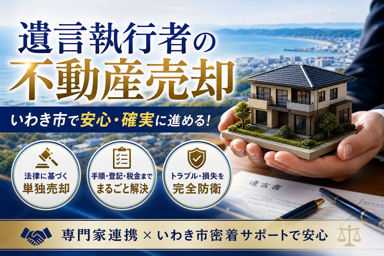 遺言執行者が不動産を売却するならいわき市で！単独換価の登記手順とトラブル防衛策もバッチリ解説