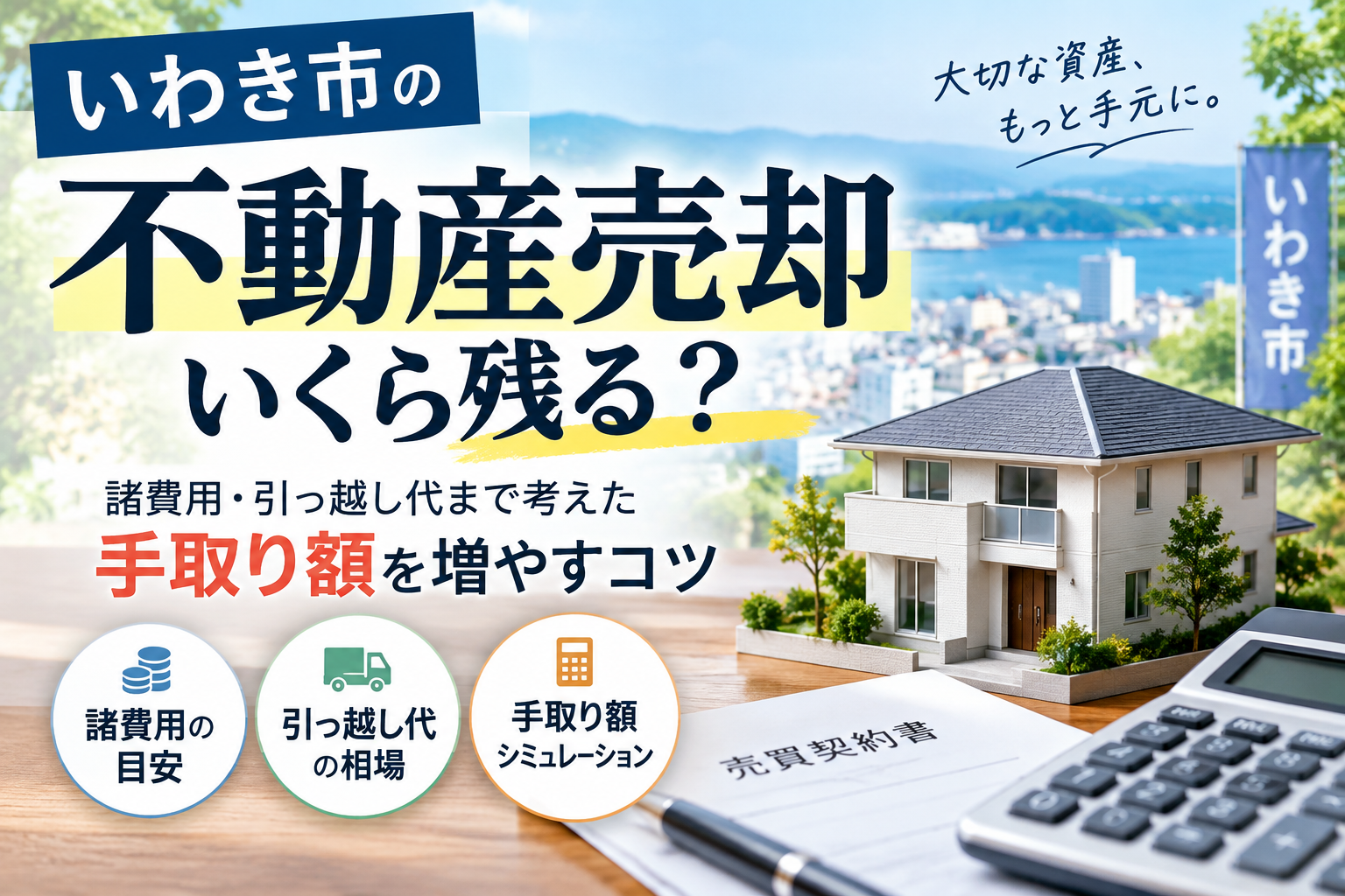 いわき市で不動産売却にかかる費用と目安となる諸経費はいくら？引っ越し代と手取り額を守るお得なコツ