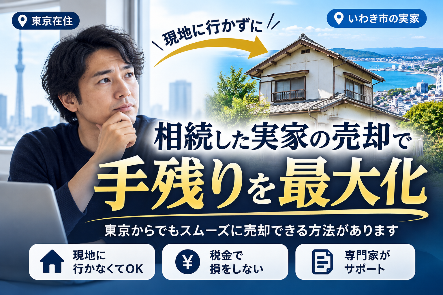 東京在住でいわき市にある実家を相続して売却！現地に行かずに手残りを最大化させる全手順